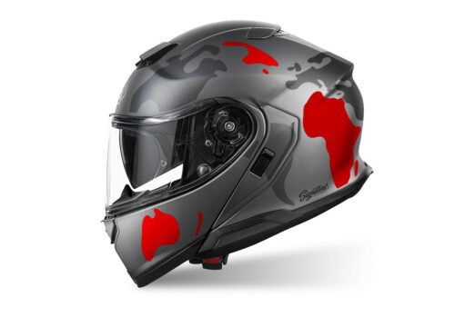 SIG 1523 Shoei Neotec 3 Anthrasite The Globe Red & Grey