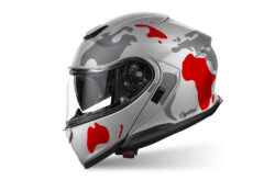 SIG 1523 Shoei Neotec 3 Silver The Globe Red & Grey