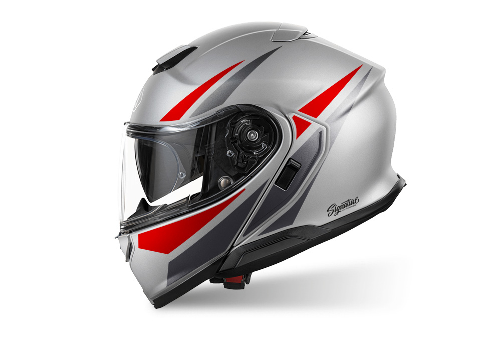 SIG 1527 Shoei Neotec 3 Silver Vivo Grey & Red