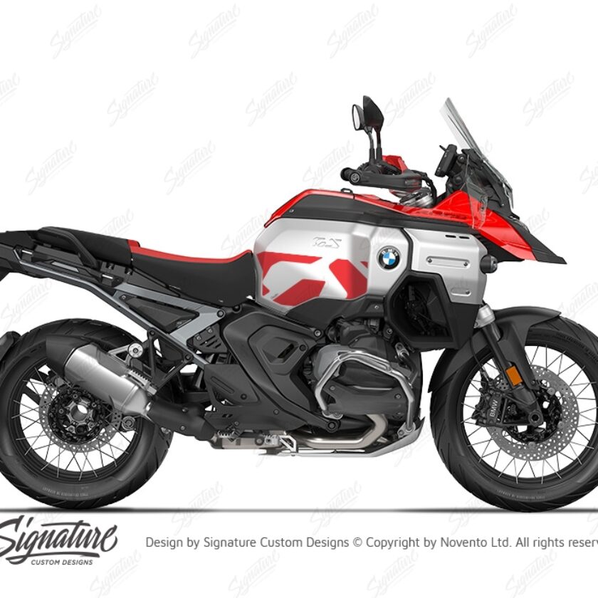 ADESIVI 3D LATO Serbatoio Bianco Per BMW R 1250 GS TE ADVENTURE 2021 - 3