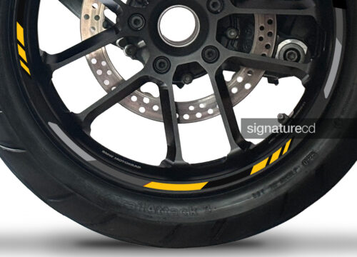 SIG 1667 Wheel Stickers Stripe Yellow Grey Silver 02