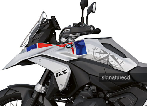 SIG 1681 BMW R1300GS Trophy White Compass Stickers 02