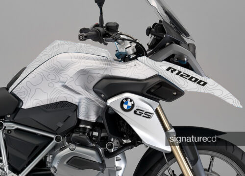 SIG 1682 BMW R1200GS LC Topo Map Full Wrap Stickers 01