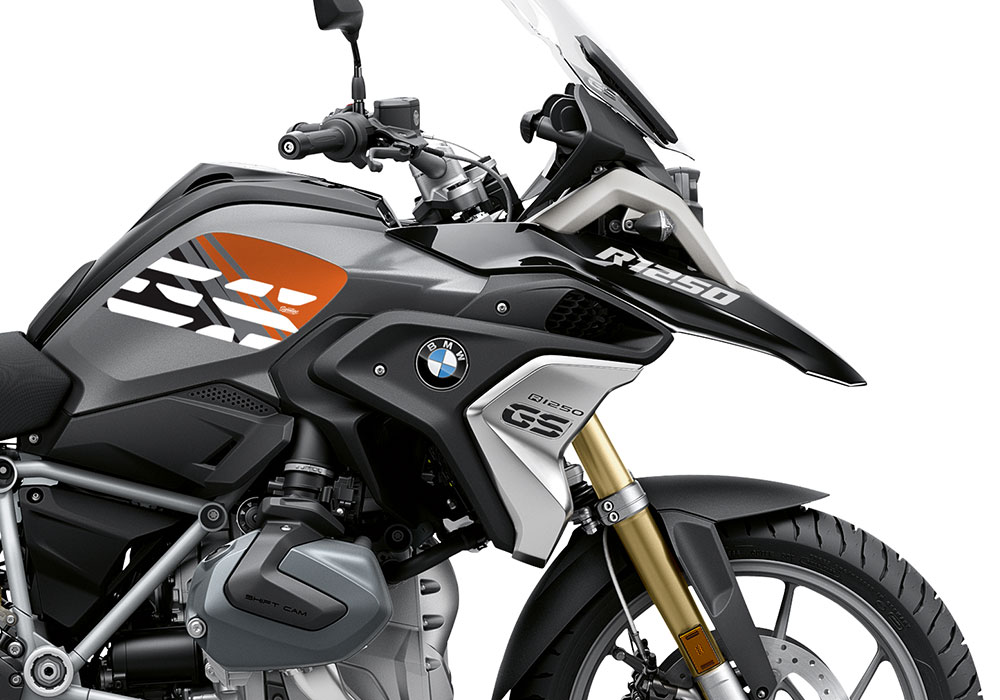 BSTI 3336 BMW R1250GS Black Storm Metallic Anniversary Limited Edition Tank Stickers Black Orange 02