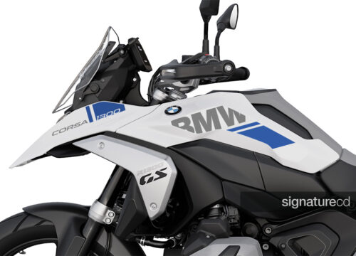 SIG 1697 BMW R1300GS Light White Corsa Blue Grey Stickers 02