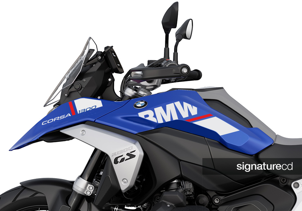 SIG 1698 BMW R1300GS Blue White Corsa Red Stickers 02