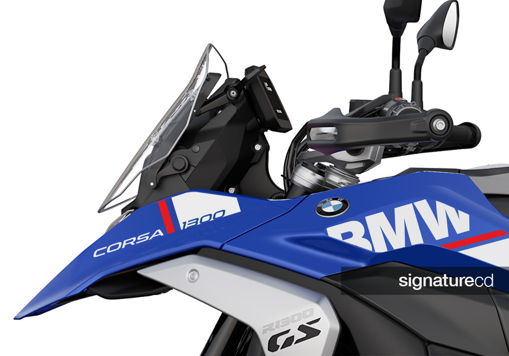 SIG 1698 BMW R1300GS Blue White Corsa Red Stickers 03