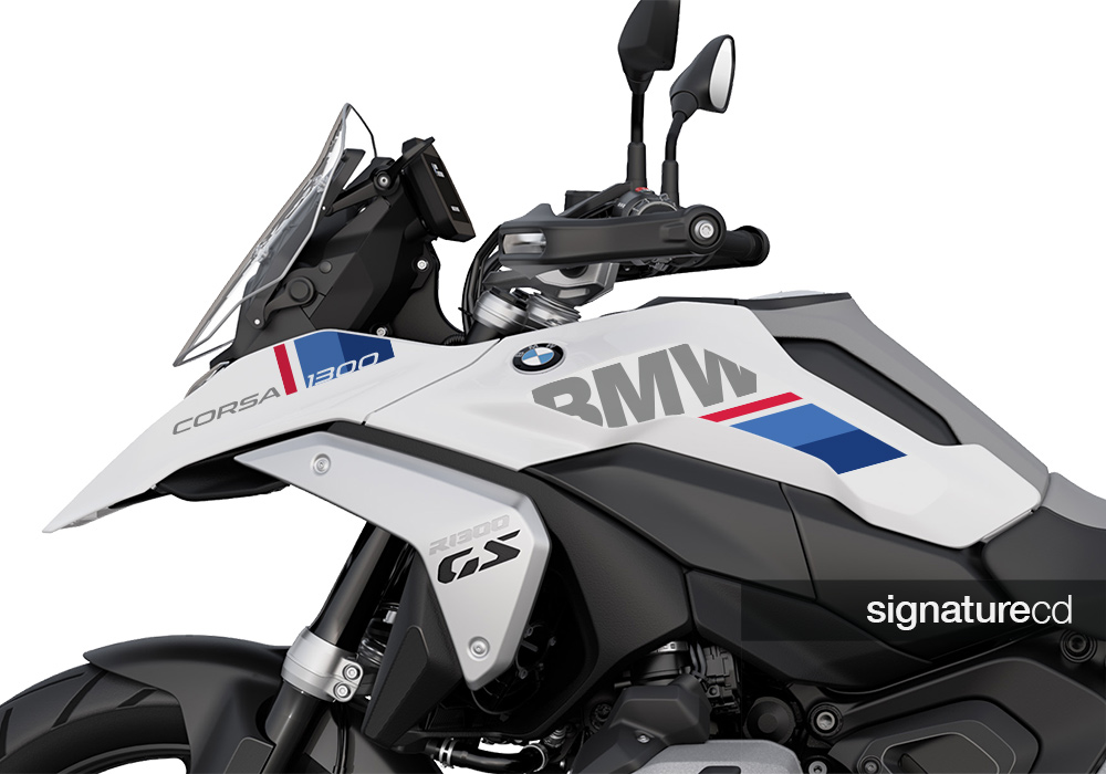 SIG 1702 BMW R1300GS White Corsa BMW M Sport Stickers 02