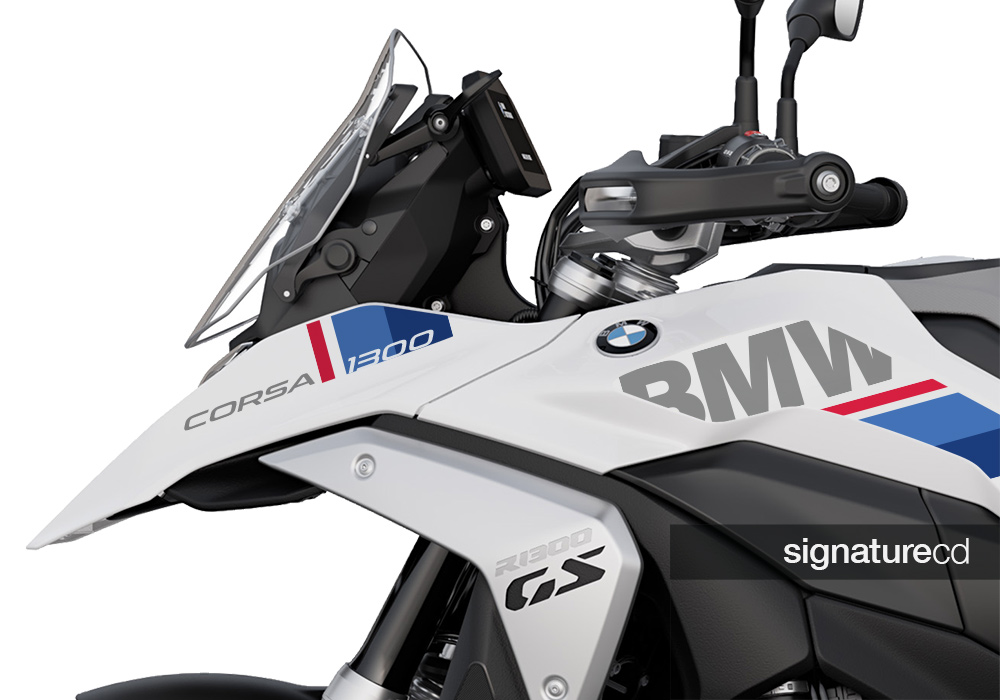 SIG 1702 BMW R1300GS White Corsa BMW M Sport Stickers 03
