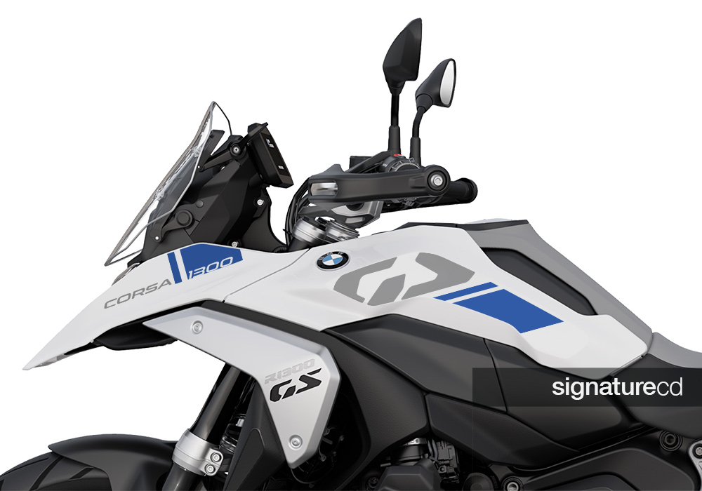 SIG 1705 BMW R1300GS White Corsa GS Blue Grey Stickers 02