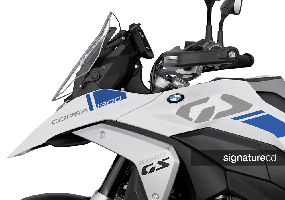 SIG 1705 BMW R1300GS White Corsa GS Blue Grey Stickers 03