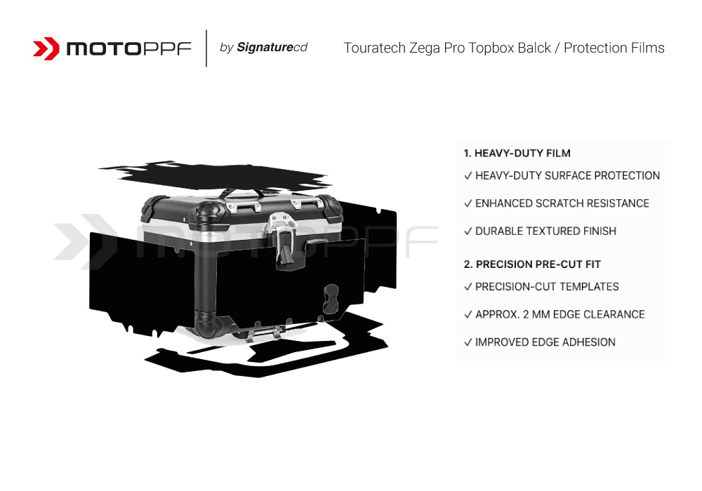 SIG 1724 Touratech Zega Pro Black Topbox 38L Heavy Duty Black Protective Films 02