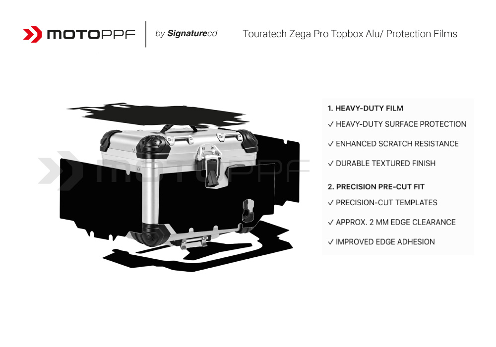 SIG 1727 Touratech Zega Pro Aluminum Topbox 38L Heavy Duty Black Protective Films 02